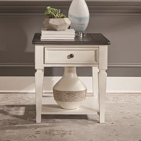 Transitional style shop end tables